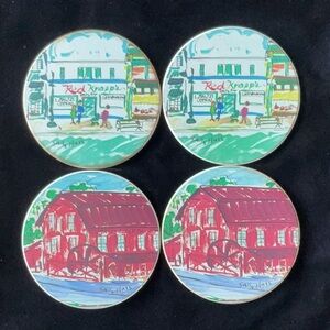Vintage Rare Rochester Michigan Drink Coasters 4